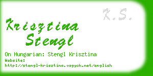 krisztina stengl business card